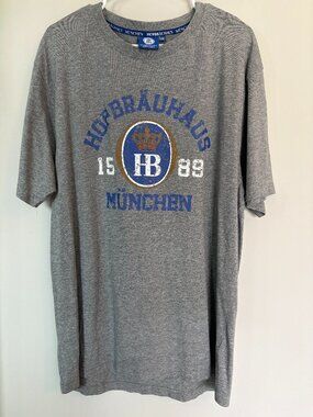 Hofbräuhaus München T-Shirt XXL Gray Graphic Beer Germany HB Oktoberfest Tee